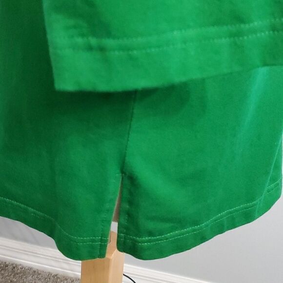 BOB MACKIE, wearable art tunic top. GREEN size medium.  3/4 sleeves. ST. PATRICK - Picture 4 of 6